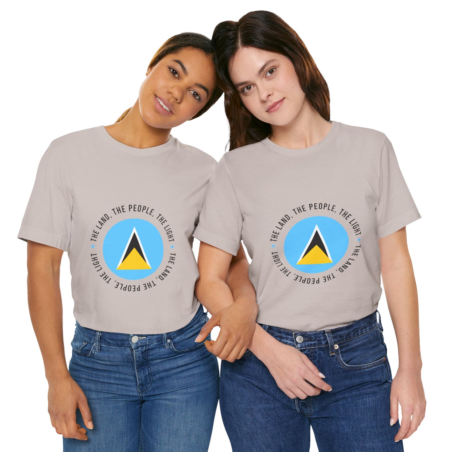 Unisex Jersey Short Sleeve Saint Lucia FLag Shirt