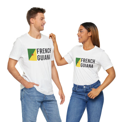 Unisex Jersey Frans-Guyana Korte Mouw T-shirt