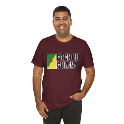 Unisex Jersey Frans-Guyana Korte Mouw T-shirt