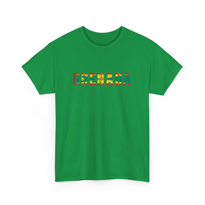 Grenada Text Flag Unisex Heavy Cotton Tee