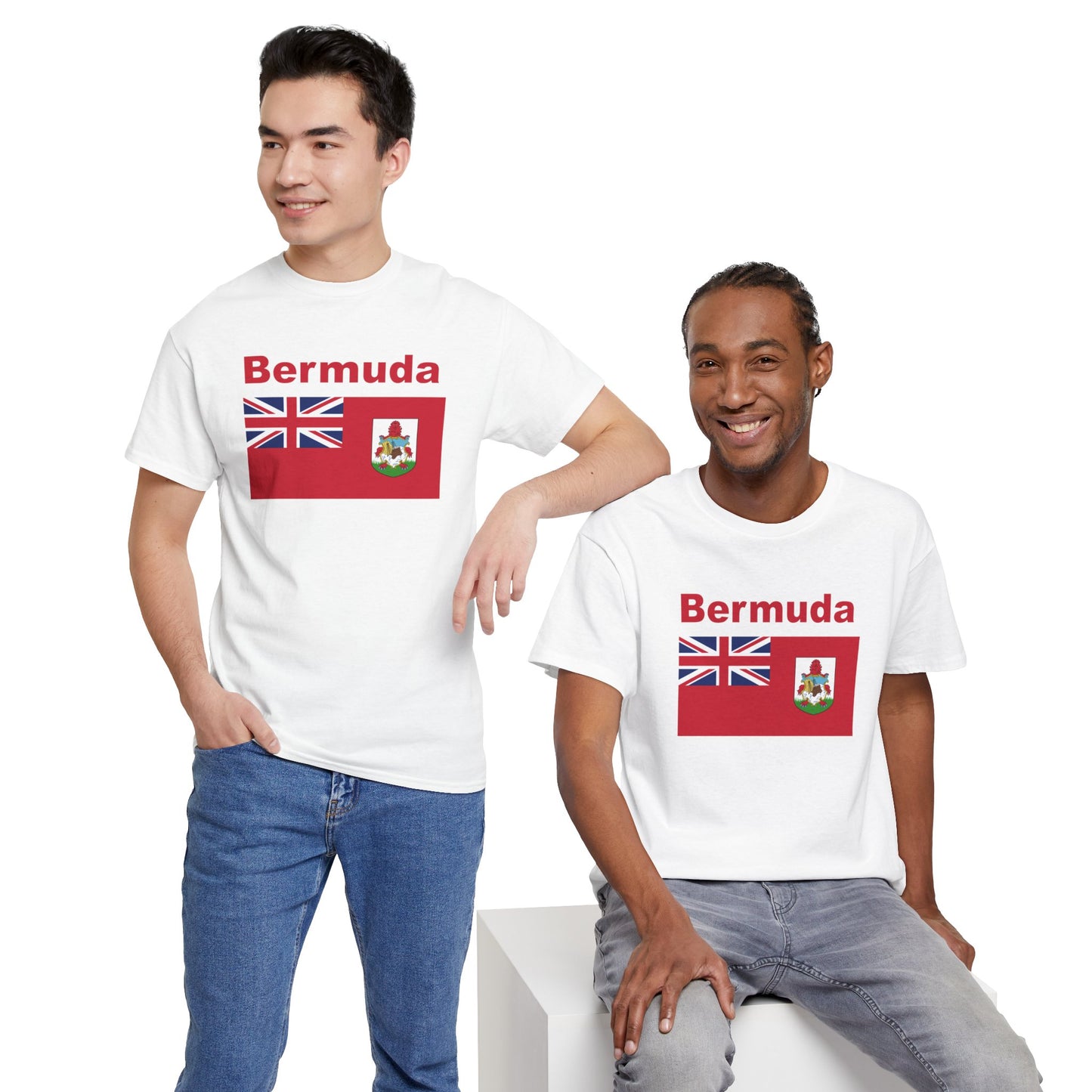 Unisex zwaar Bermuda katoenen T-shirt 