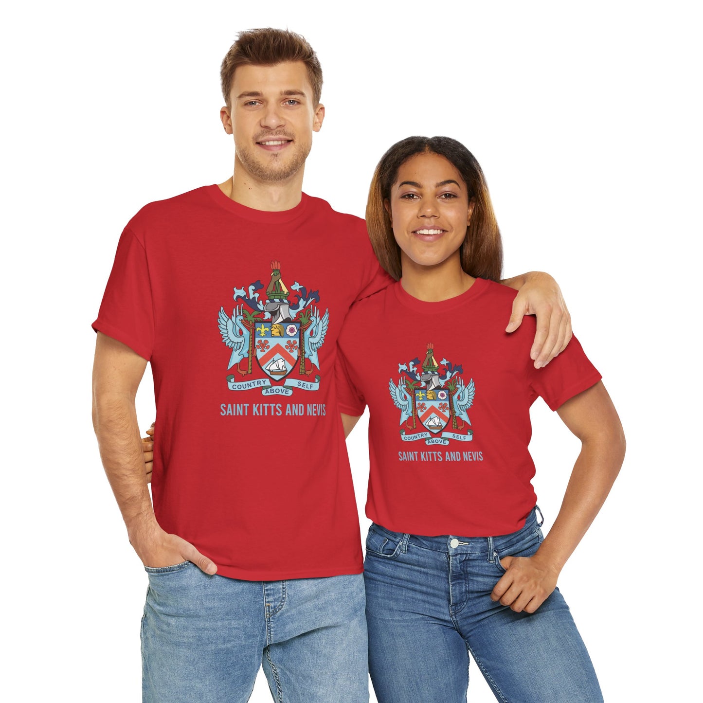 Unisex Heavy Saint Kitts and Nevis Cotton Tee