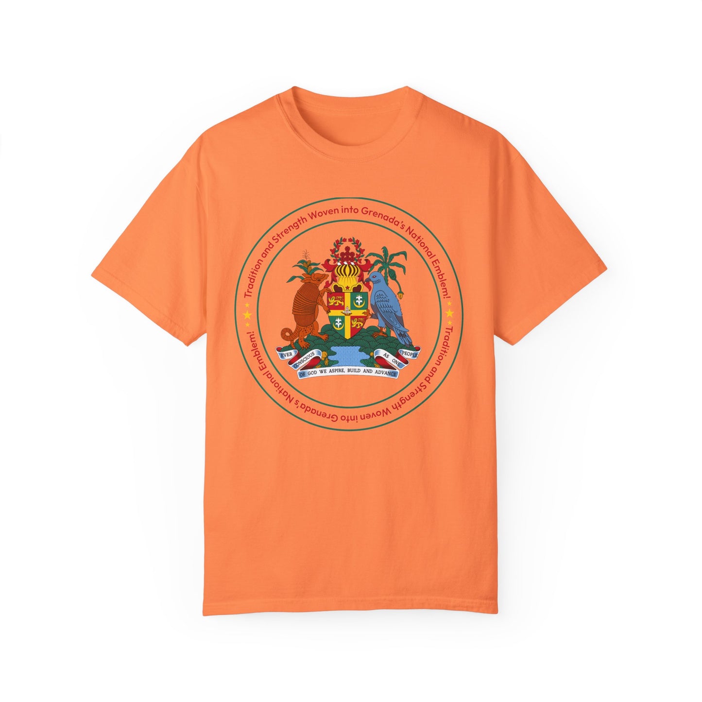 Unisex T-shirt met het nationale embleem van Grenada 