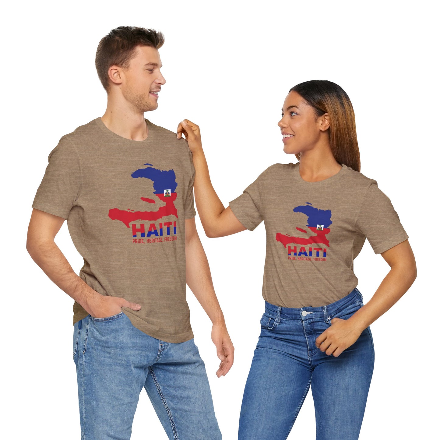 Unisex Jersey Haiti T-shirt met korte mouwen