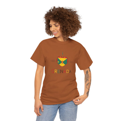 Ik hou van Grenada hartvormige vlag unisex zwaar katoenen T-shirt 