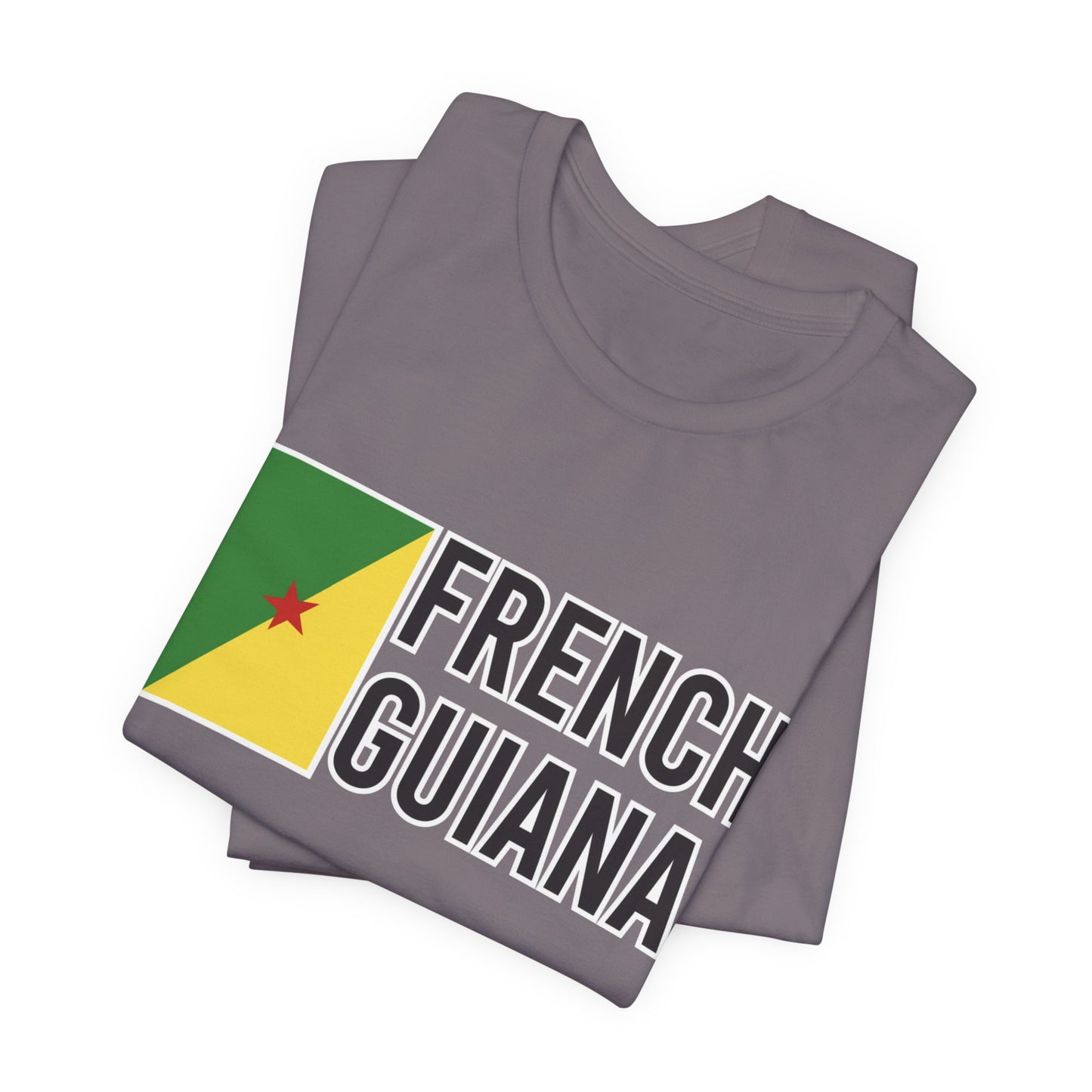 Unisex Jersey Frans-Guyana Korte Mouw T-shirt