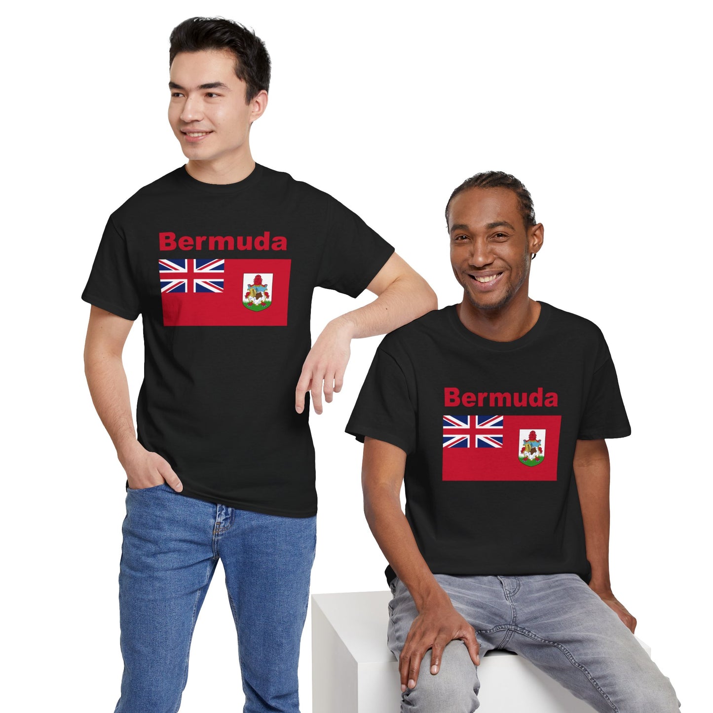 Unisex zwaar Bermuda katoenen T-shirt 