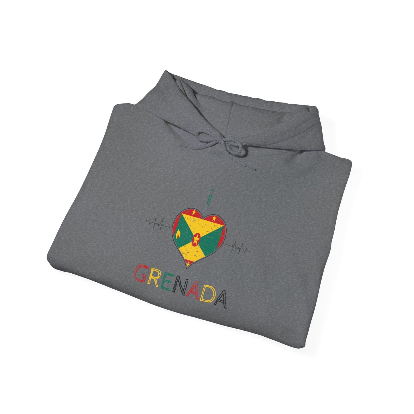 Ik hou van Grenada Hartvormige Vlag Capuchon Sweatshirt