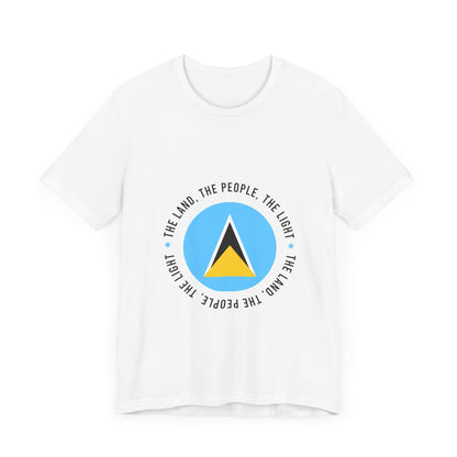 Unisex Jersey Short Sleeve Saint Lucia FLag Shirt