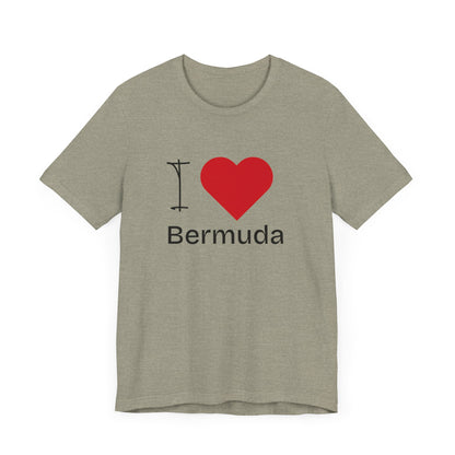 Unisex Jersey Bermuda T-shirt met korte mouwen 