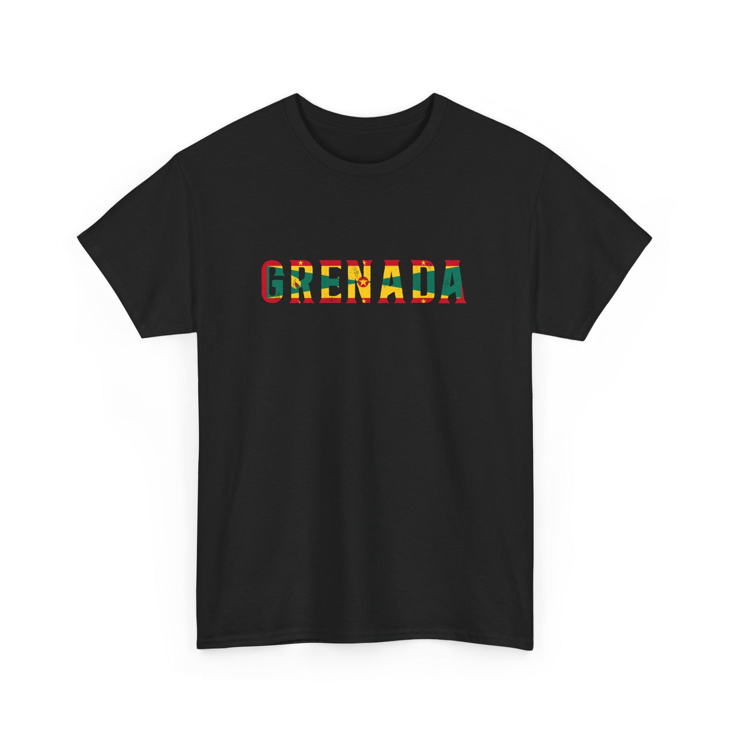 Grenada Text Flag Unisex Heavy Cotton Tee