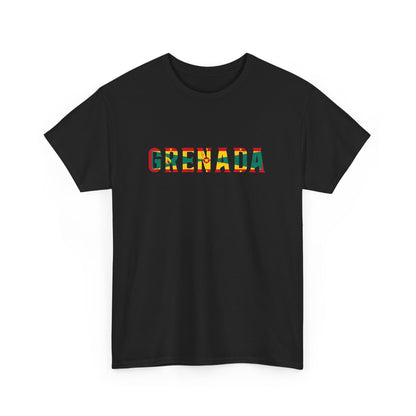 Grenada Text Flag Unisex Heavy Cotton Tee