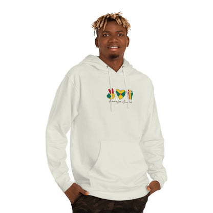 Peace love Grenadian Essential Unisex Hooded Sweatshirt