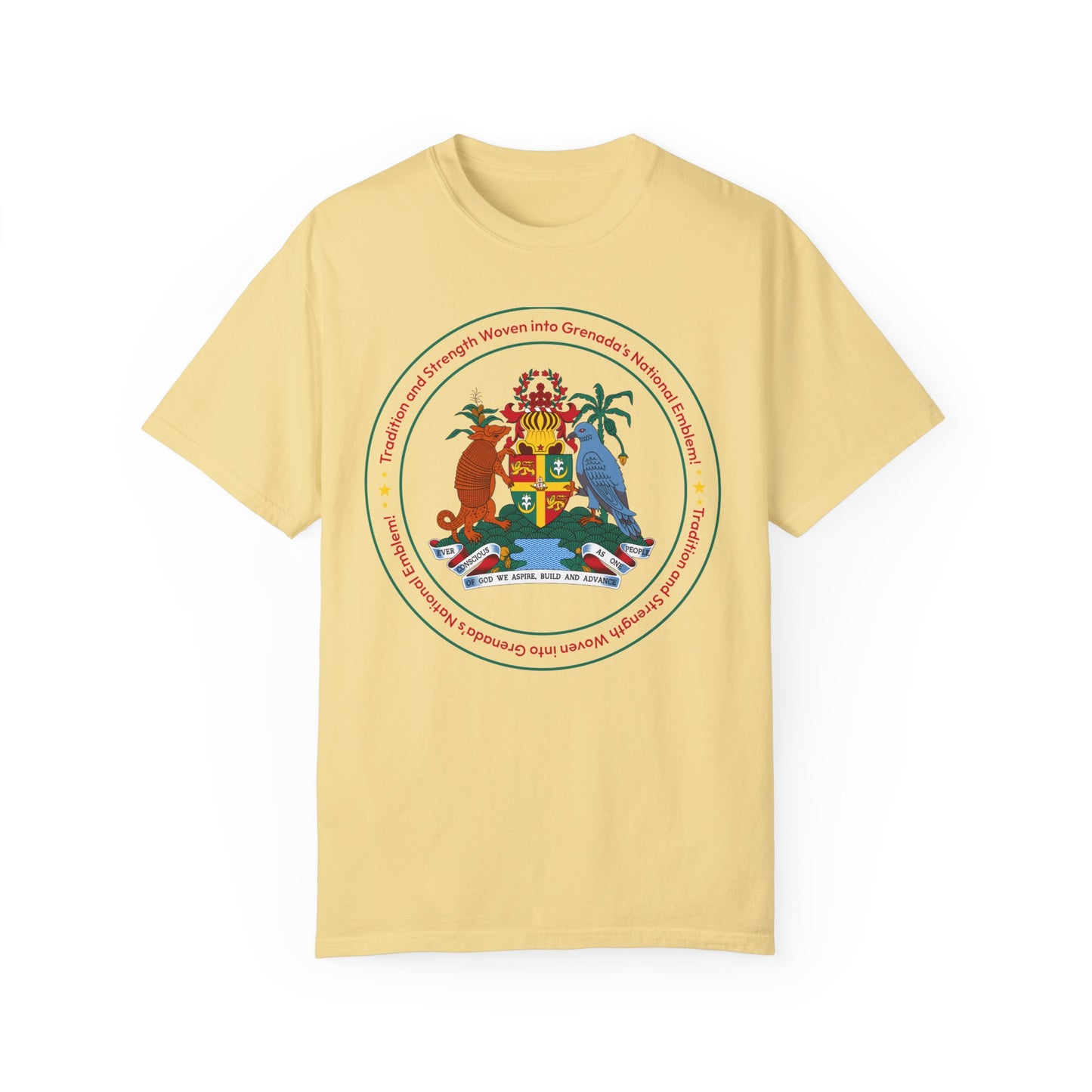 Unisex T-shirt met het nationale embleem van Grenada 