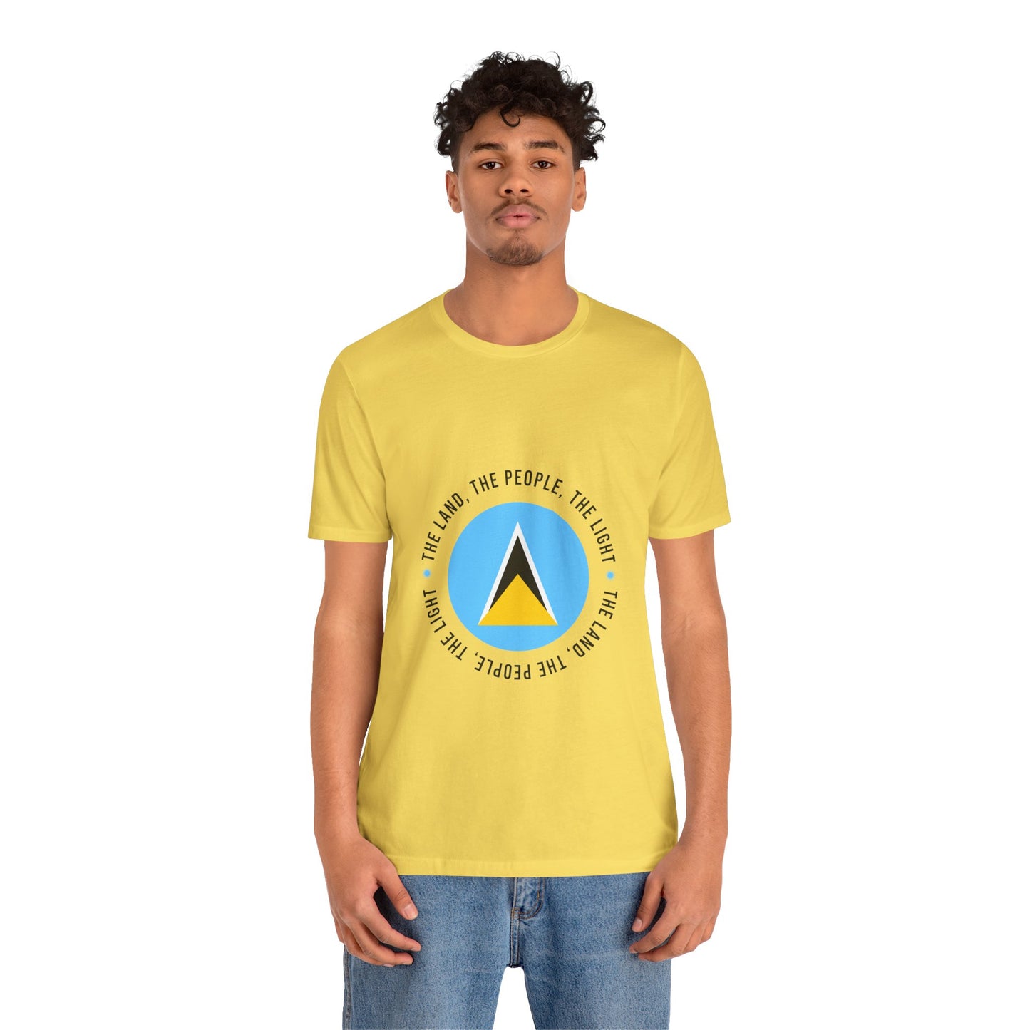 Unisex Jersey Short Sleeve Saint Lucia FLag Shirt