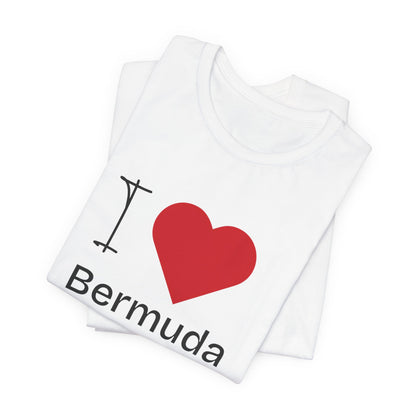 Unisex Jersey Bermuda T-shirt met korte mouwen 