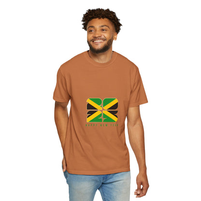 Jamaican Happy New Year Unisex Garment-Dyed T-Shirt