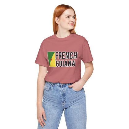 Unisex Jersey Frans-Guyana Korte Mouw T-shirt