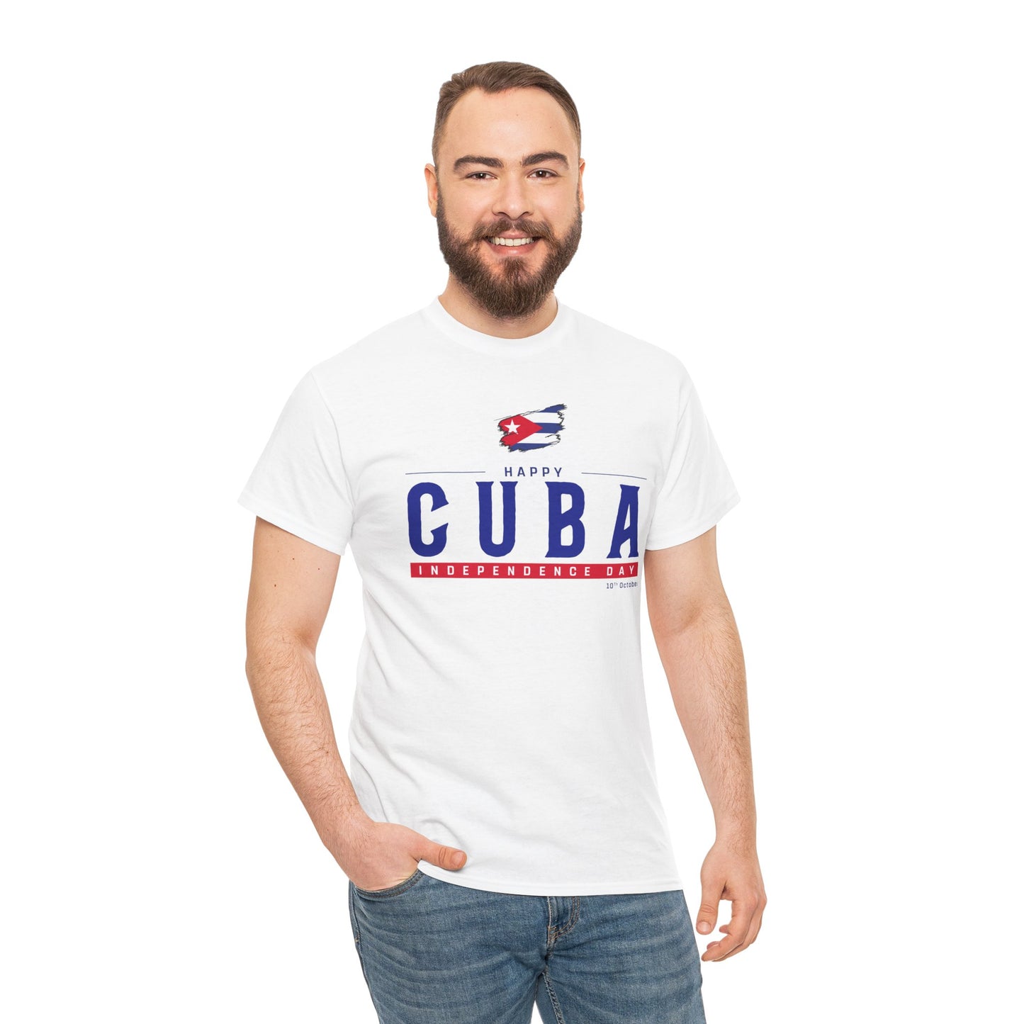 Unisex Zware Cuba Katoenen T-shirt