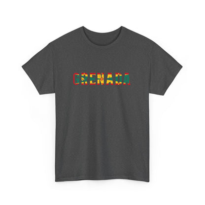 Grenada Text Flag Unisex Heavy Cotton Tee