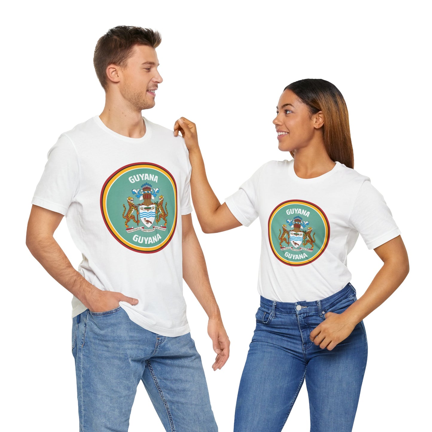 Unisex Jersey Guyana Korte Mouw T-shirt