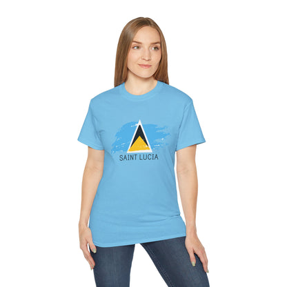 Saint Lucia vlag unisex ultra katoenen T-shirt - casual shirt