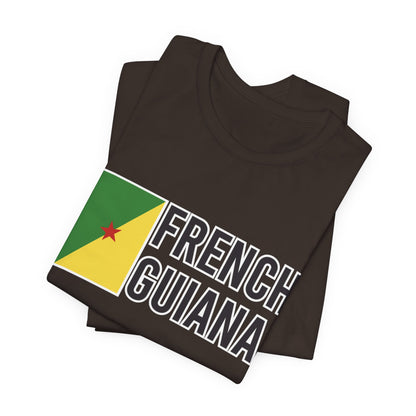 Unisex Jersey Frans-Guyana Korte Mouw T-shirt