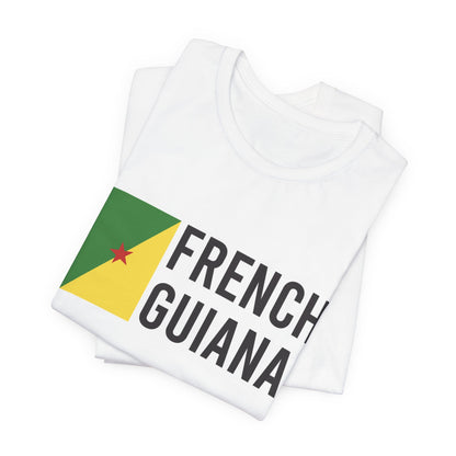 Unisex Jersey Frans-Guyana Korte Mouw T-shirt