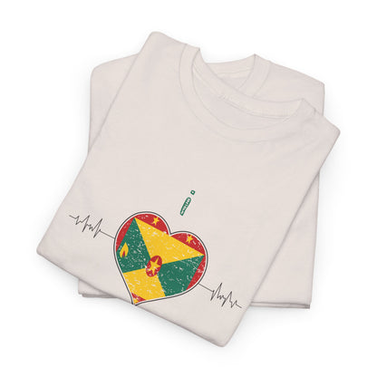 Ik hou van Grenada hartvormige vlag unisex zwaar katoenen T-shirt 