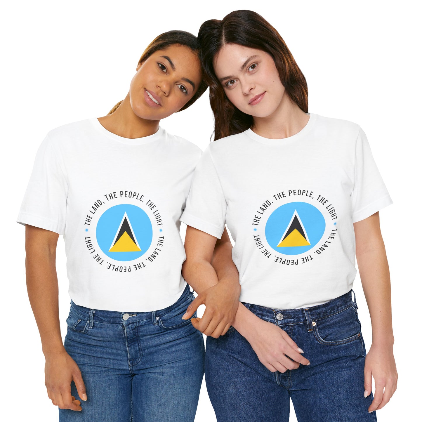 Unisex Jersey Short Sleeve Saint Lucia FLag Shirt