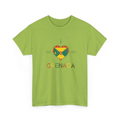 Ik hou van Grenada hartvormige vlag unisex zwaar katoenen T-shirt 