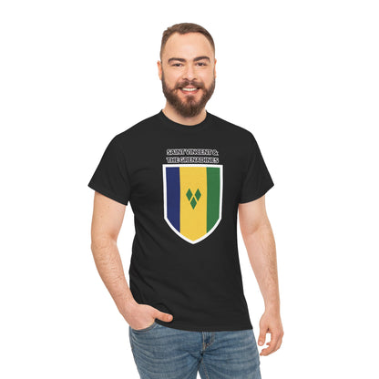 Unisex Heavy Saint Vincent Katoenen T-shirt