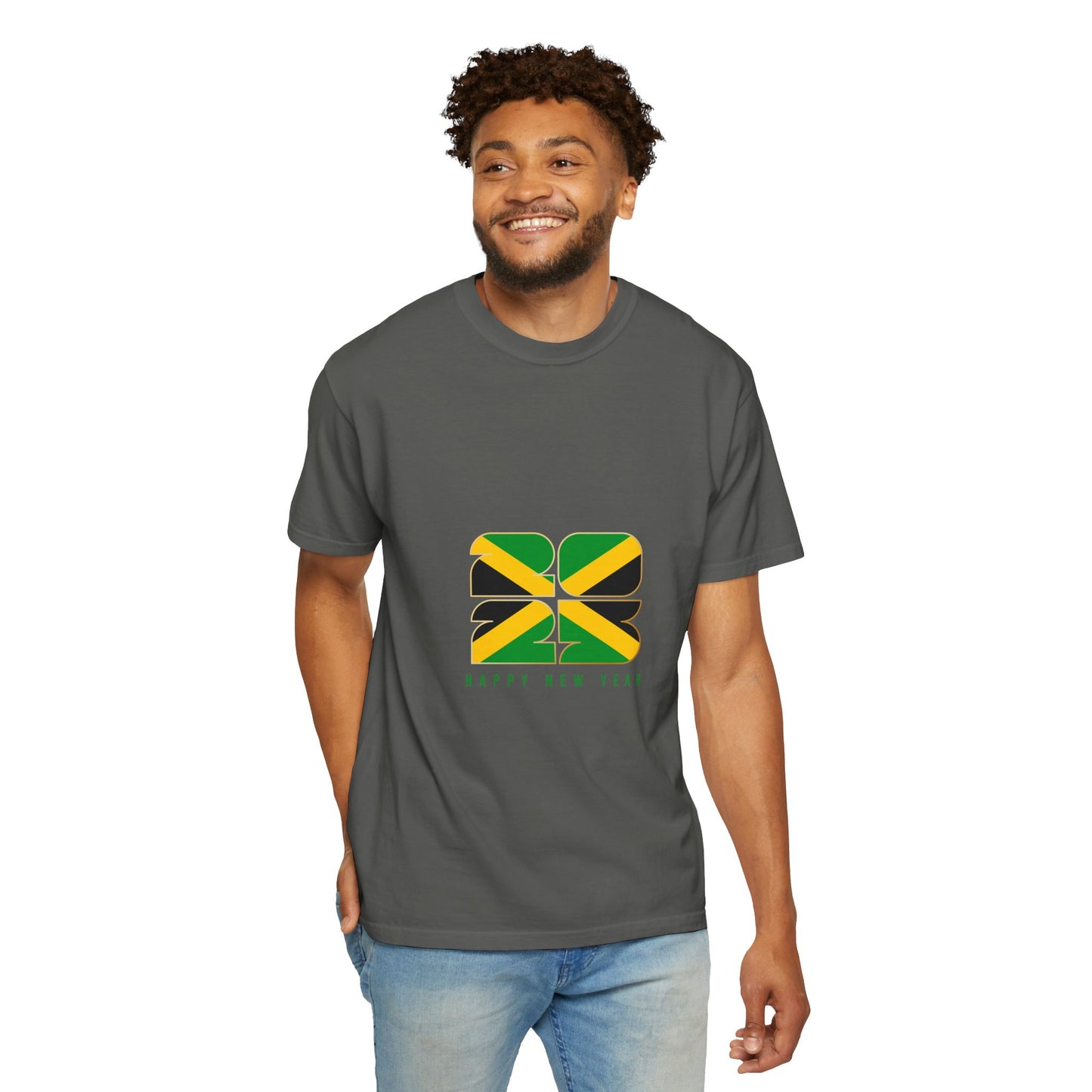 Jamaican Happy New Year Unisex Garment-Dyed T-Shirt