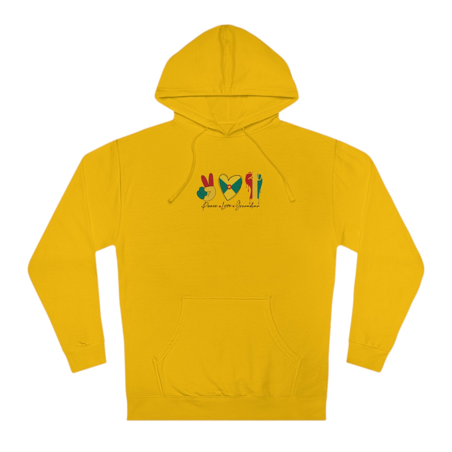 Peace love Grenadian Essential Unisex Hooded Sweatshirt