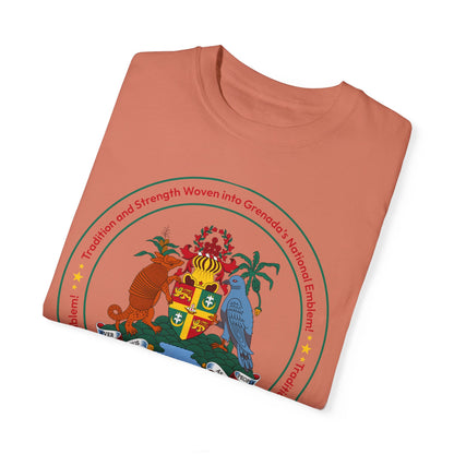 Unisex T-shirt met het nationale embleem van Grenada 