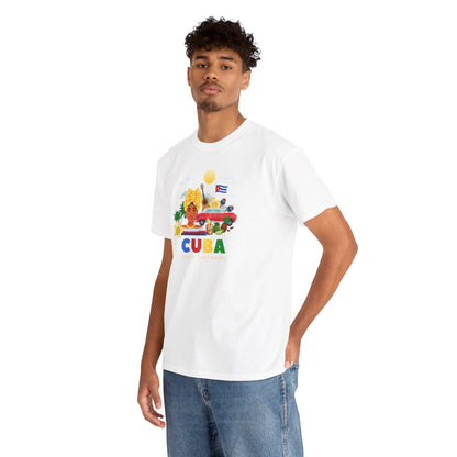 Unisex Zware Cuba Katoenen T-shirt