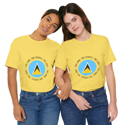 Unisex Jersey Short Sleeve Saint Lucia FLag Shirt