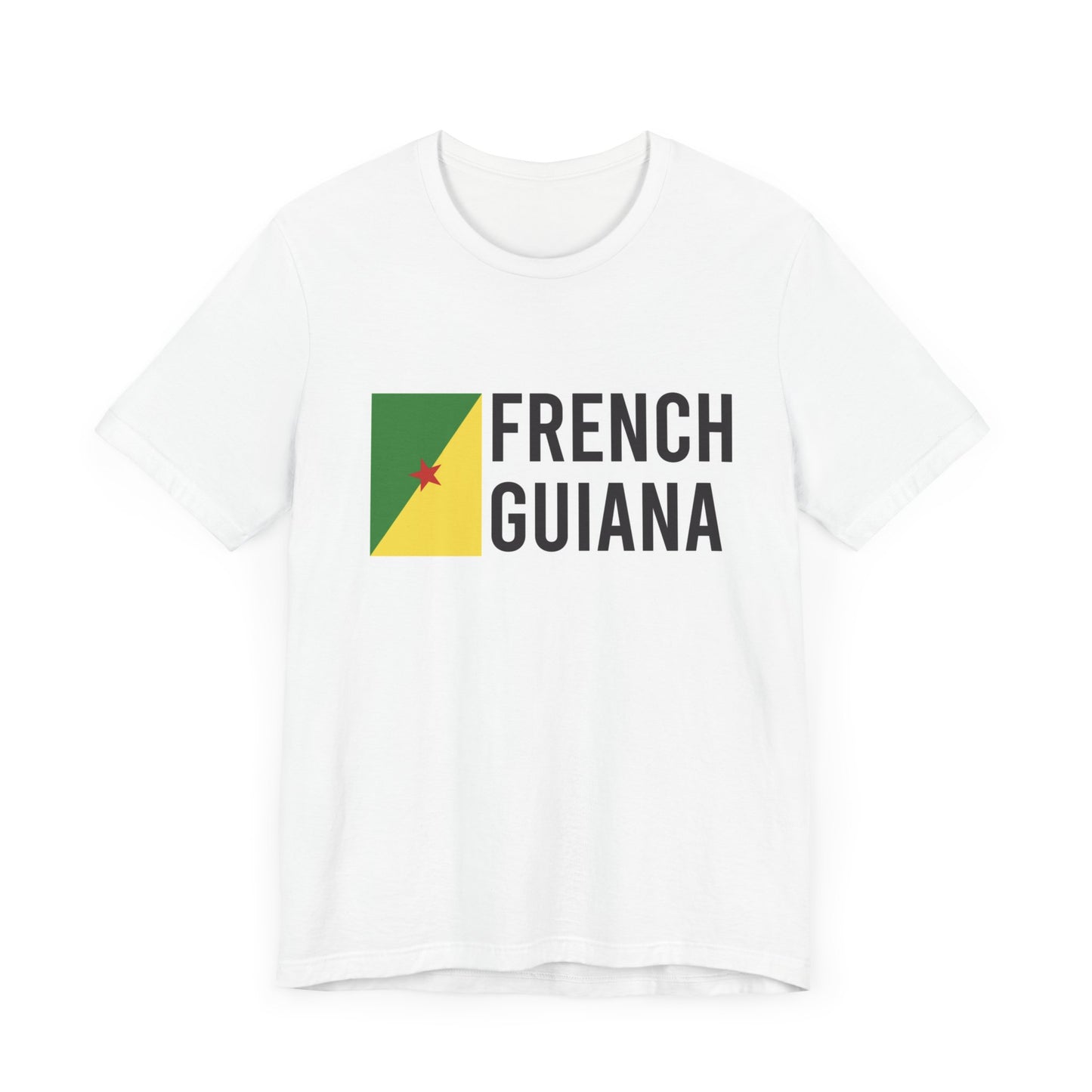 Unisex Jersey Frans-Guyana Korte Mouw T-shirt