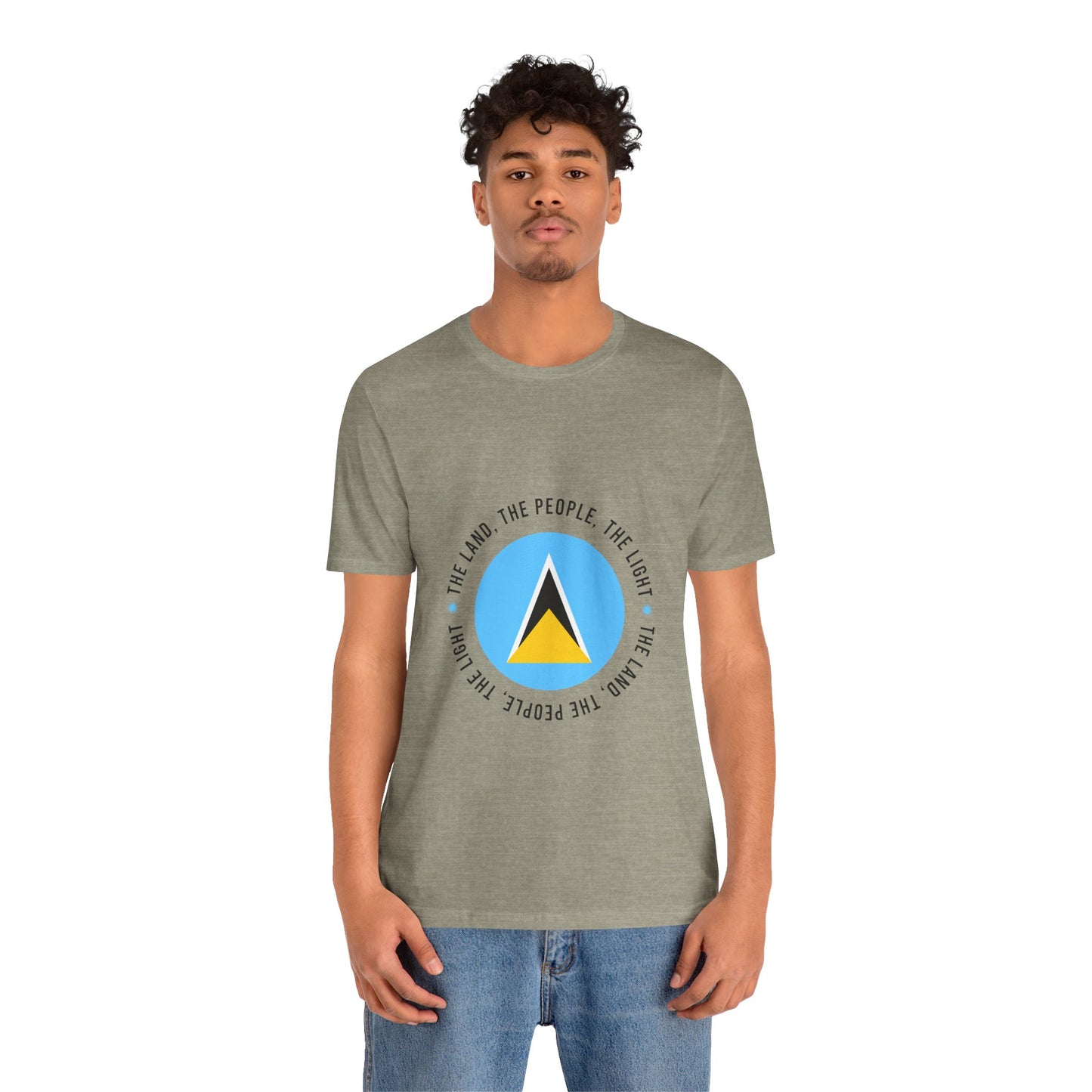 Unisex Jersey Short Sleeve Saint Lucia FLag Shirt