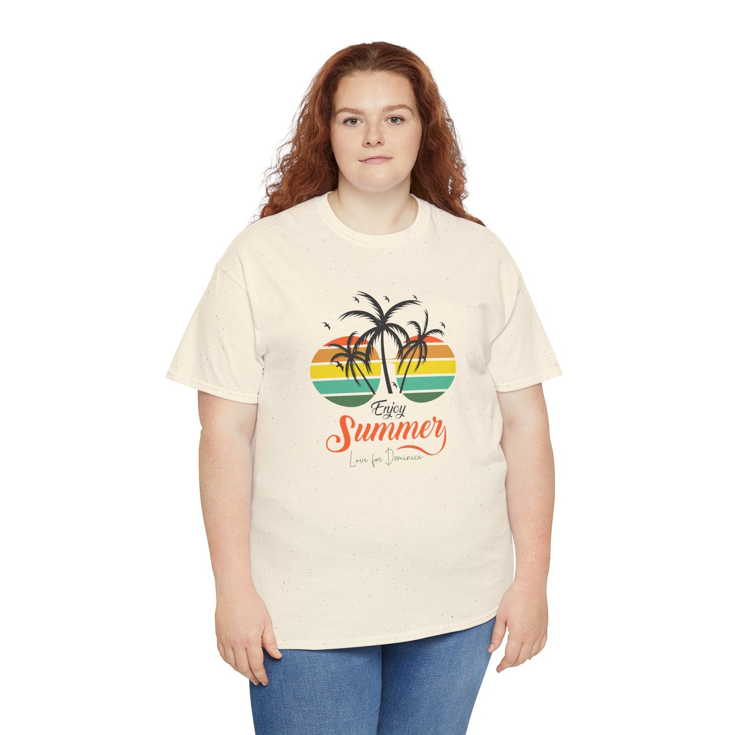 Unisex Zware Dominica Katoenen T-shirt