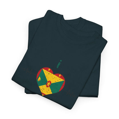 Ik hou van Grenada hartvormige vlag unisex zwaar katoenen T-shirt 