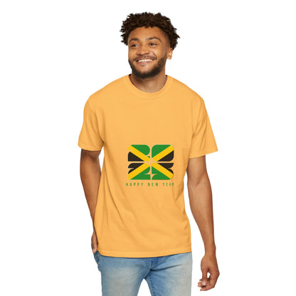 Jamaican Happy New Year Unisex Garment-Dyed T-Shirt