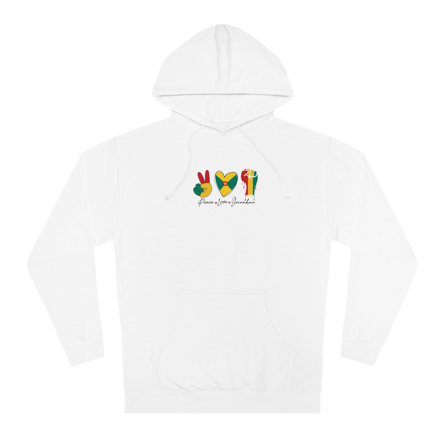 Peace love Grenadian Essential Unisex Hooded Sweatshirt