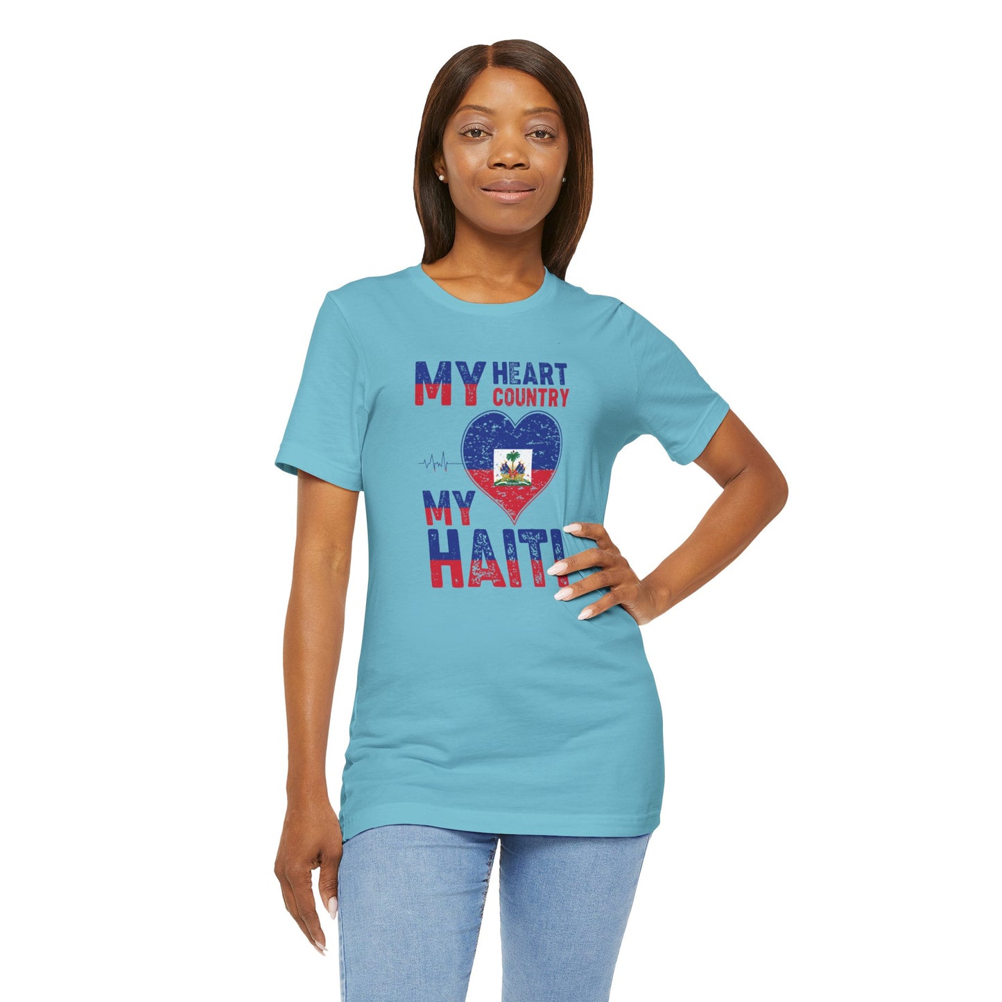 Unisex Jersey Haiti T-shirt met korte mouwen