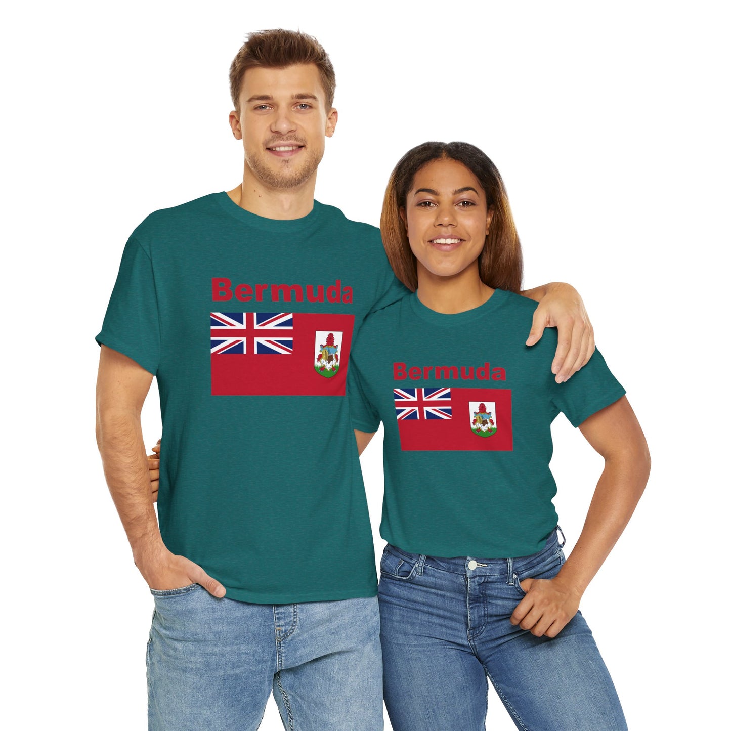 Unisex zwaar Bermuda katoenen T-shirt 