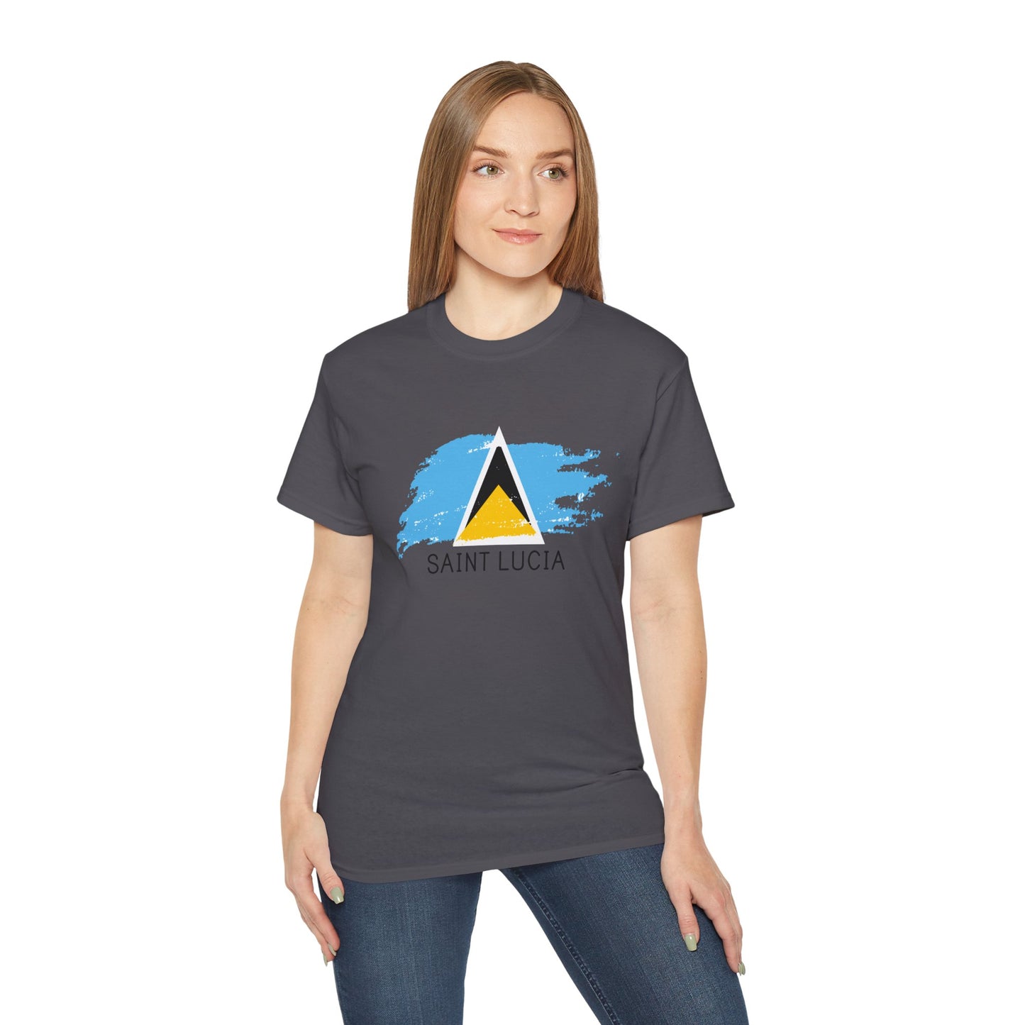 Saint Lucia vlag unisex ultra katoenen T-shirt - casual shirt