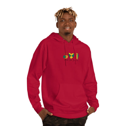 Peace love Grenadian Essential Unisex Hooded Sweatshirt