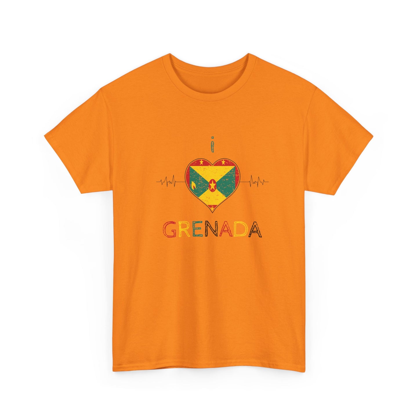 Ik hou van Grenada hartvormige vlag unisex zwaar katoenen T-shirt 