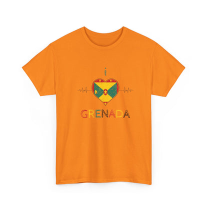 Ik hou van Grenada hartvormige vlag unisex zwaar katoenen T-shirt 