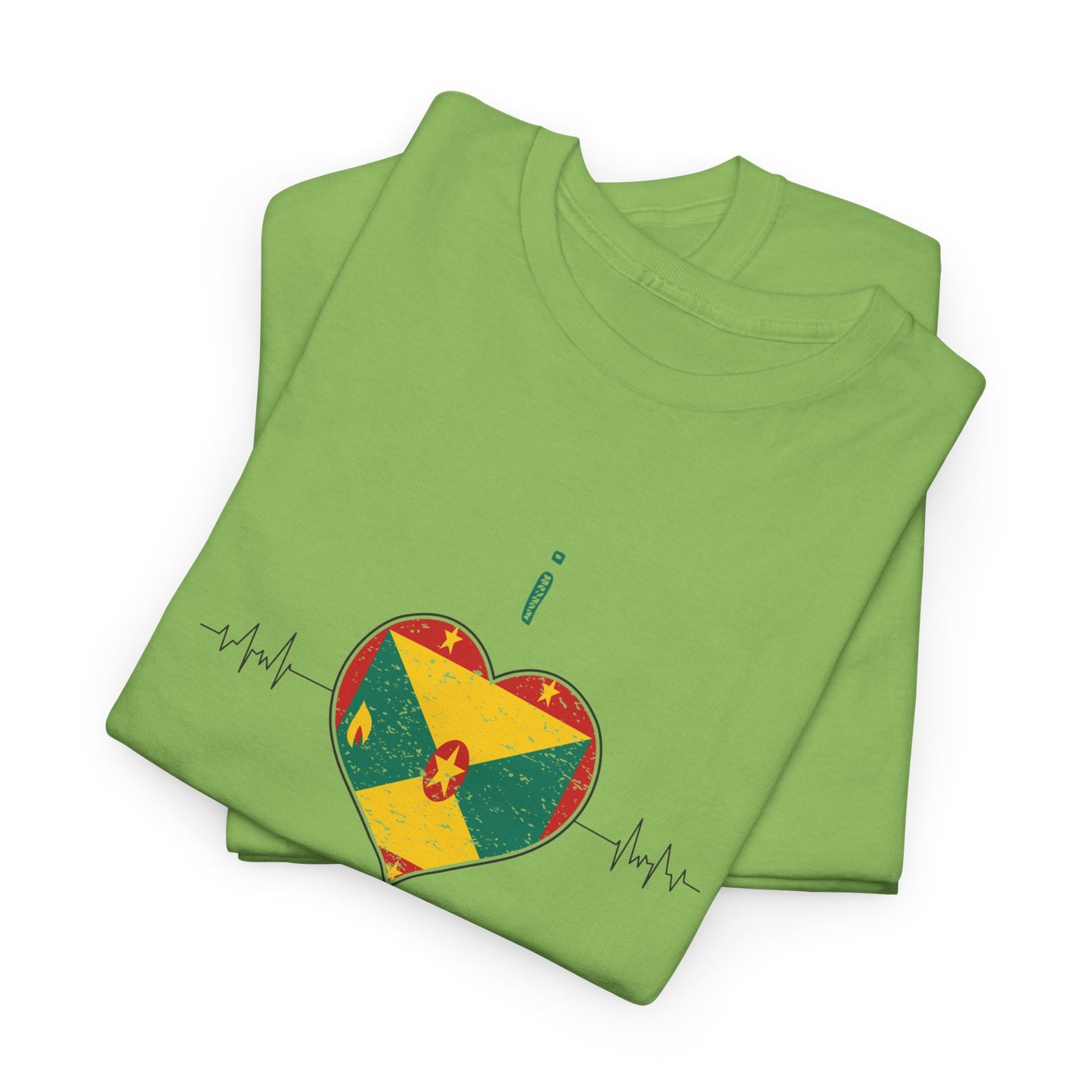 Ik hou van Grenada hartvormige vlag unisex zwaar katoenen T-shirt 